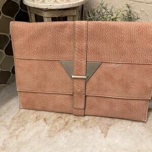 BCBG Generation pink ostrich print clutch purse NWT